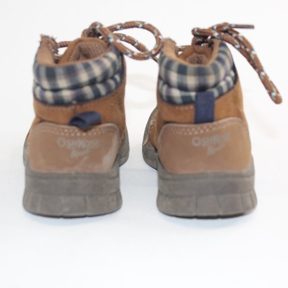 Osh Kosh B'gosh Benito Size 6 Baby Toddler Brown Leather Lace Up Boots #128 - Picture 9 of 11